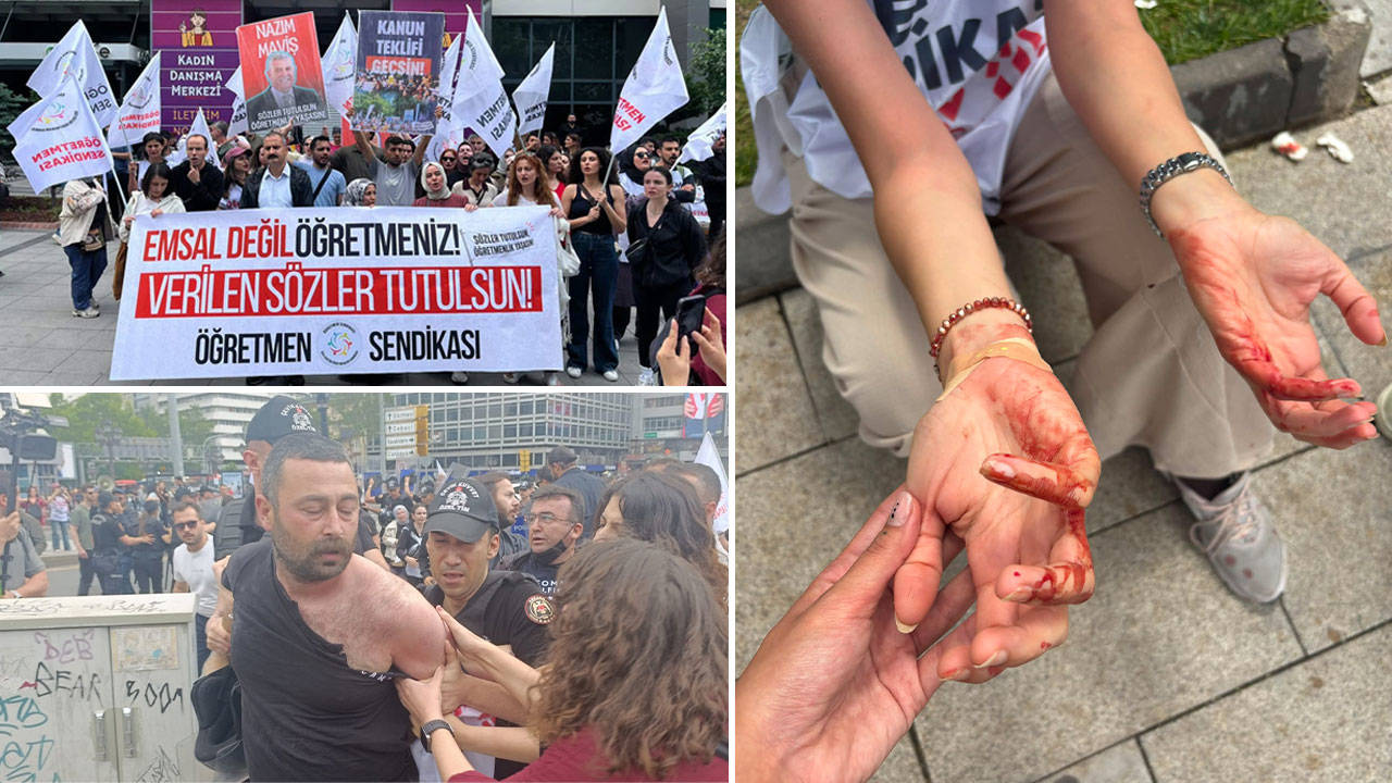 Hak arayan öğretmene cop!