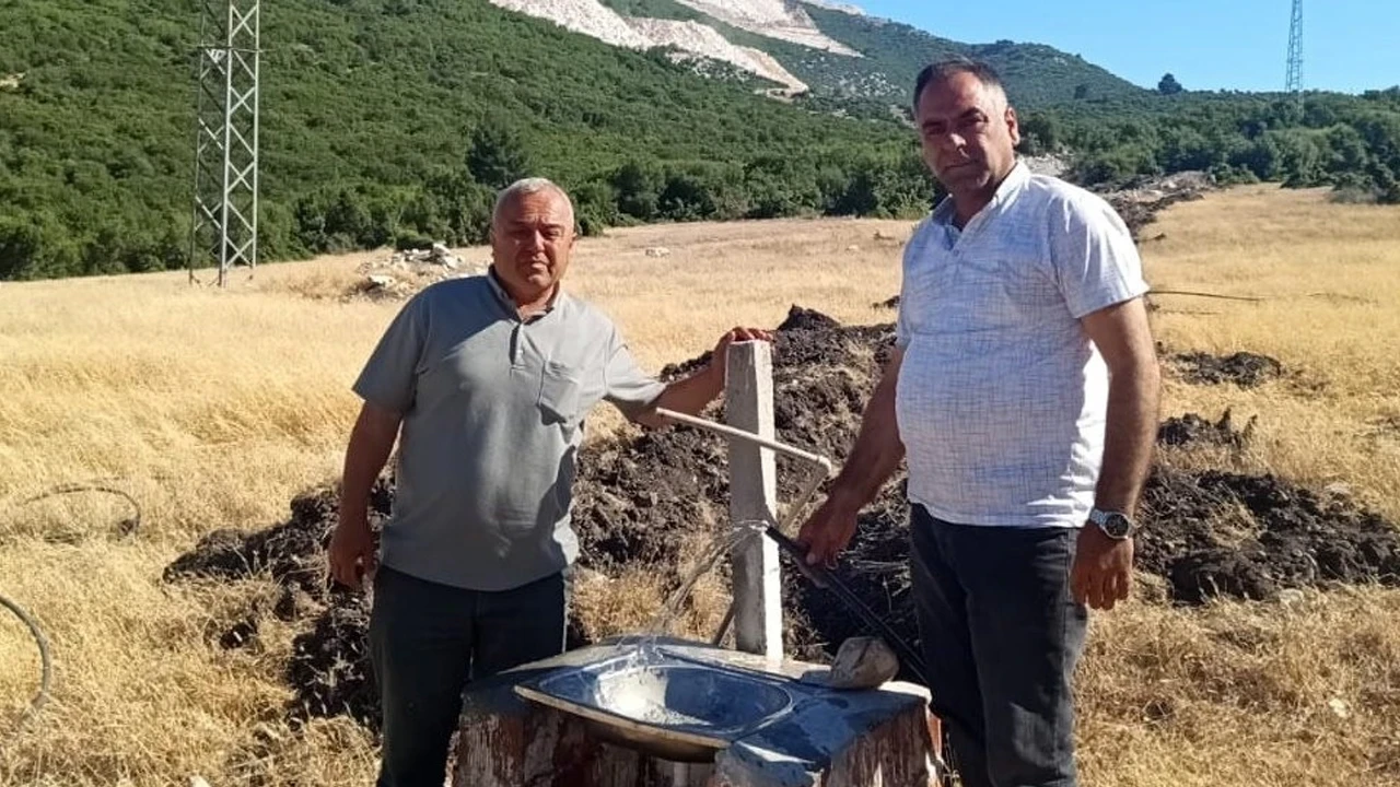 Manisa'da atıl kaynak suları boru hatlarıyla çeşmelere ulaştırıldı