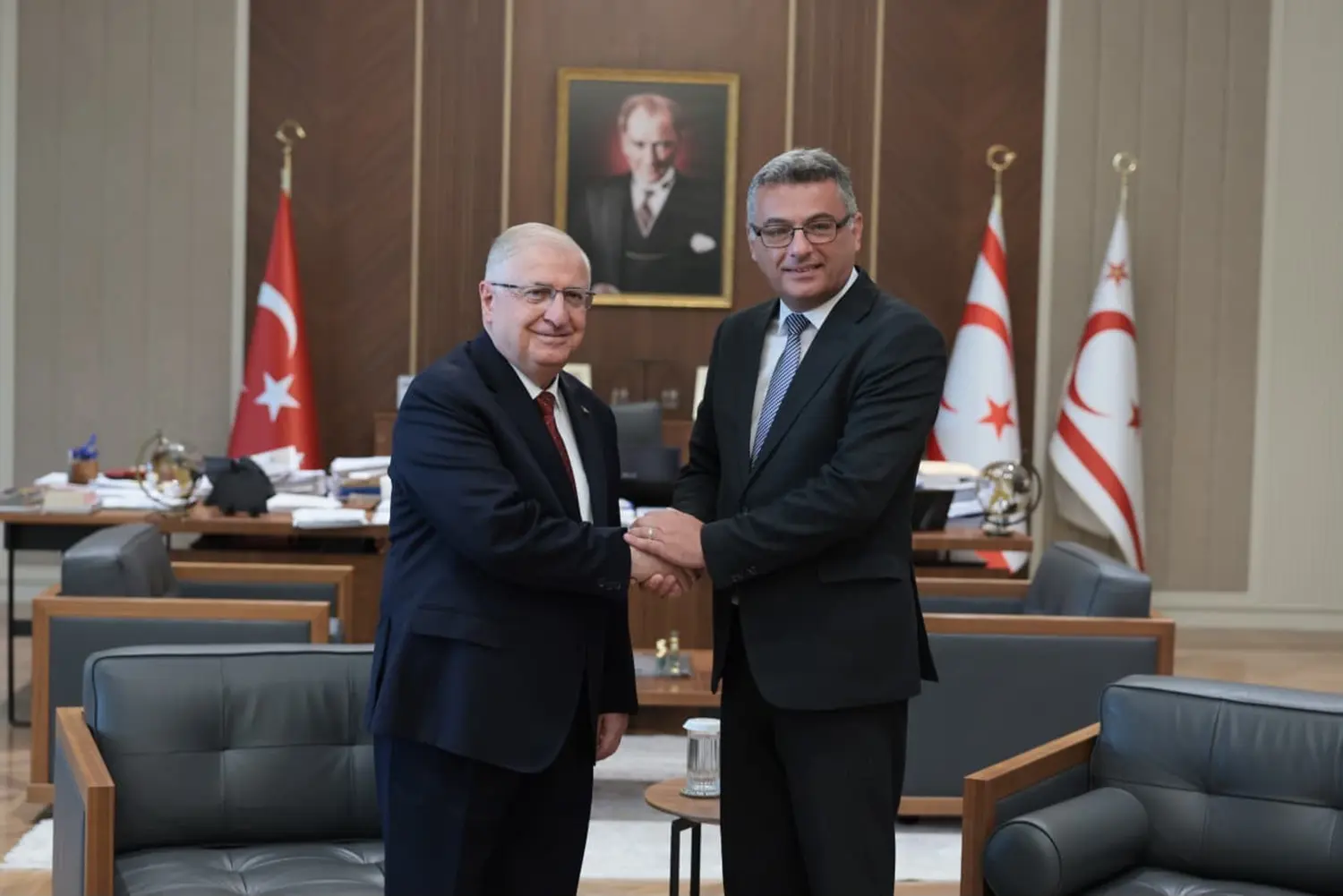 KKTC Cumhurbaşkanı Erhürman, Bakan Güler'i kabul etti