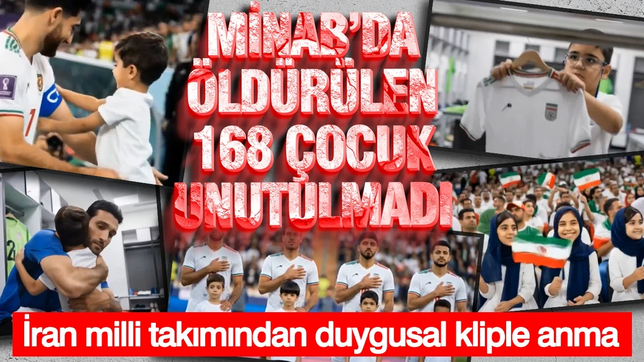 Minab’da öldürülen 168 çocuk unutulmadı: İran milli takımından duygusal kliple anma
