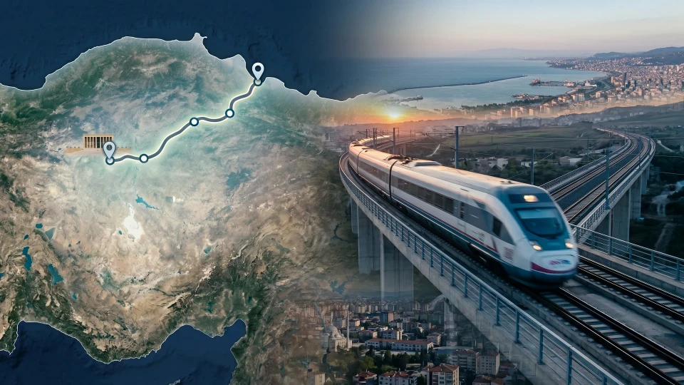 Ankara Samsun hızlı tren projesi: Seyahat süresi 2,5 saate düşüyor, dev şantiye kuruldu | Ulaşım Haberleri