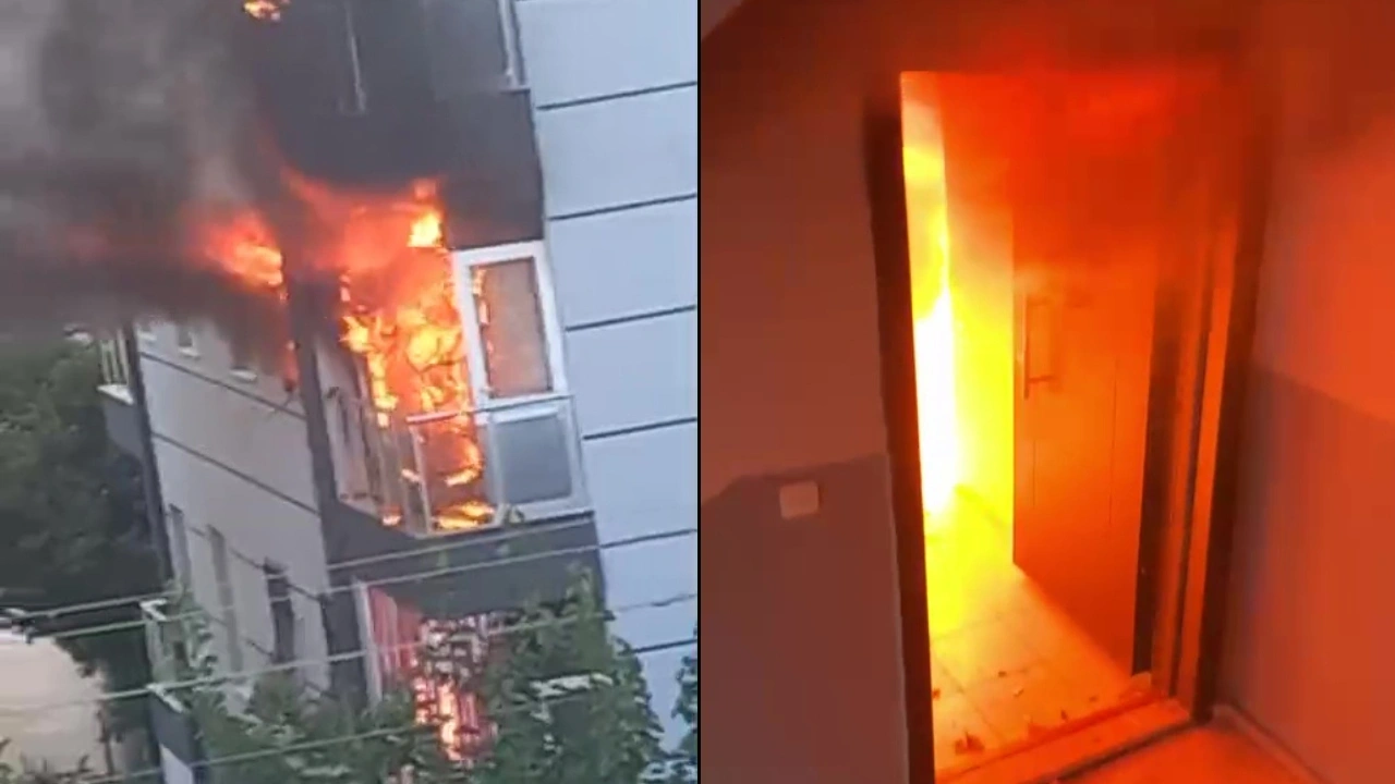 Apartmanda yangın paniği: Ekipler alevler içinde kalanlar için seferber oldu