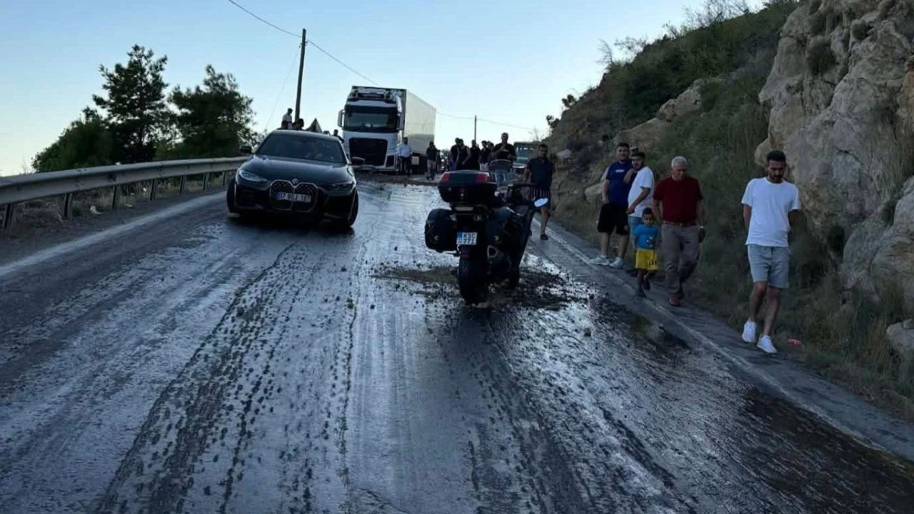 Yola akan mazot zincirleme kazaya neden oldu