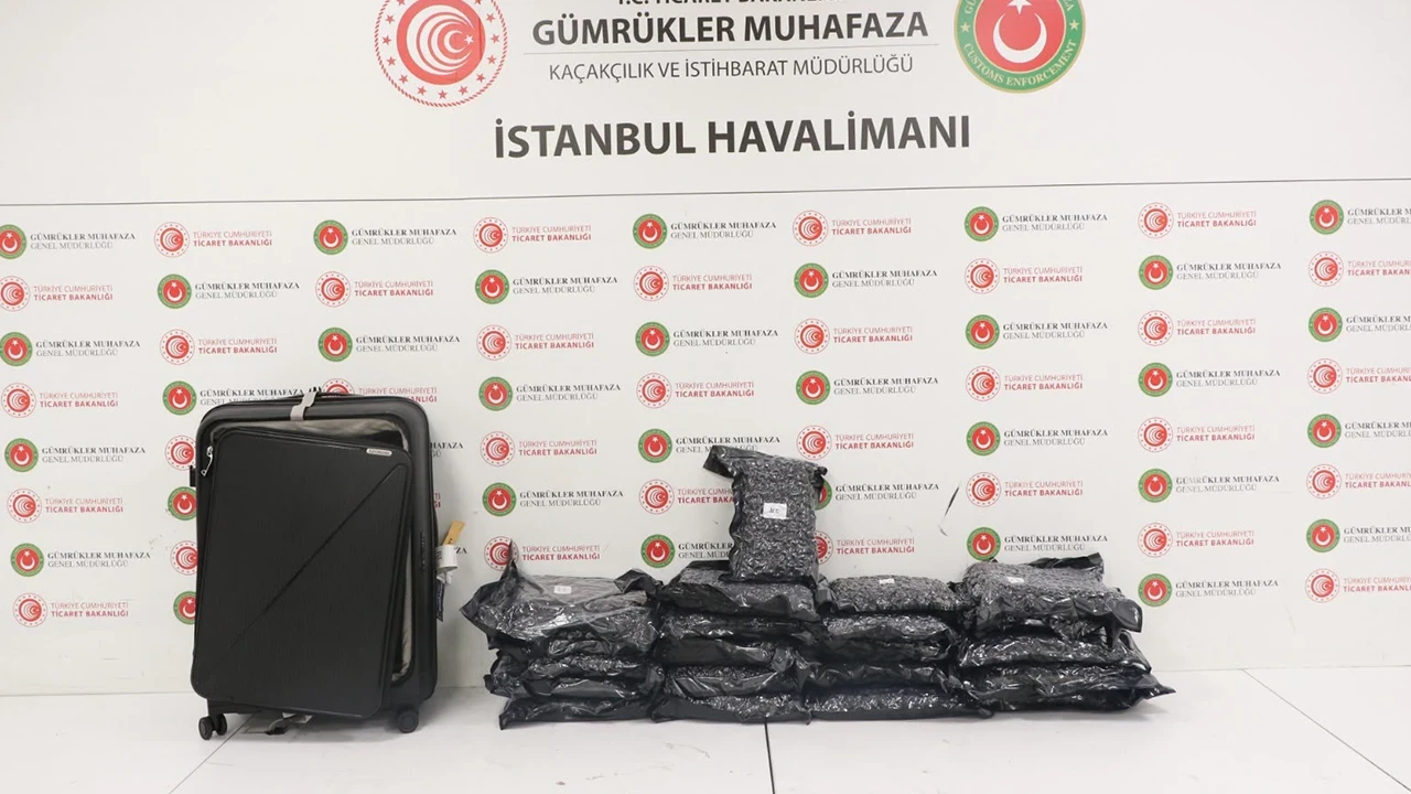İstanbul Havalimanı'nda uyuşturucu operasyonu: Valizinde 22,5 kilo esrar yakalanan zanlı tutuklandı
