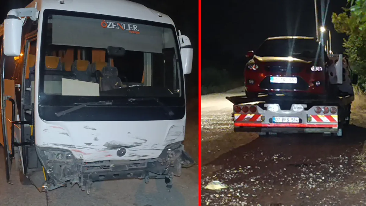 Antalya’da feci kaza! Midibüs ile otomobil çarpıştı: Yaralılar var!