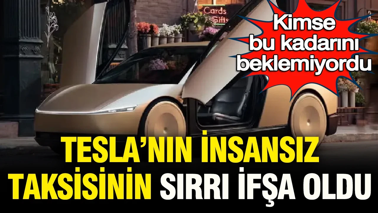 Kimse bu kadarını beklemiyordu: Tesla'nın insansız taksisinin sırrı ifşa oldu