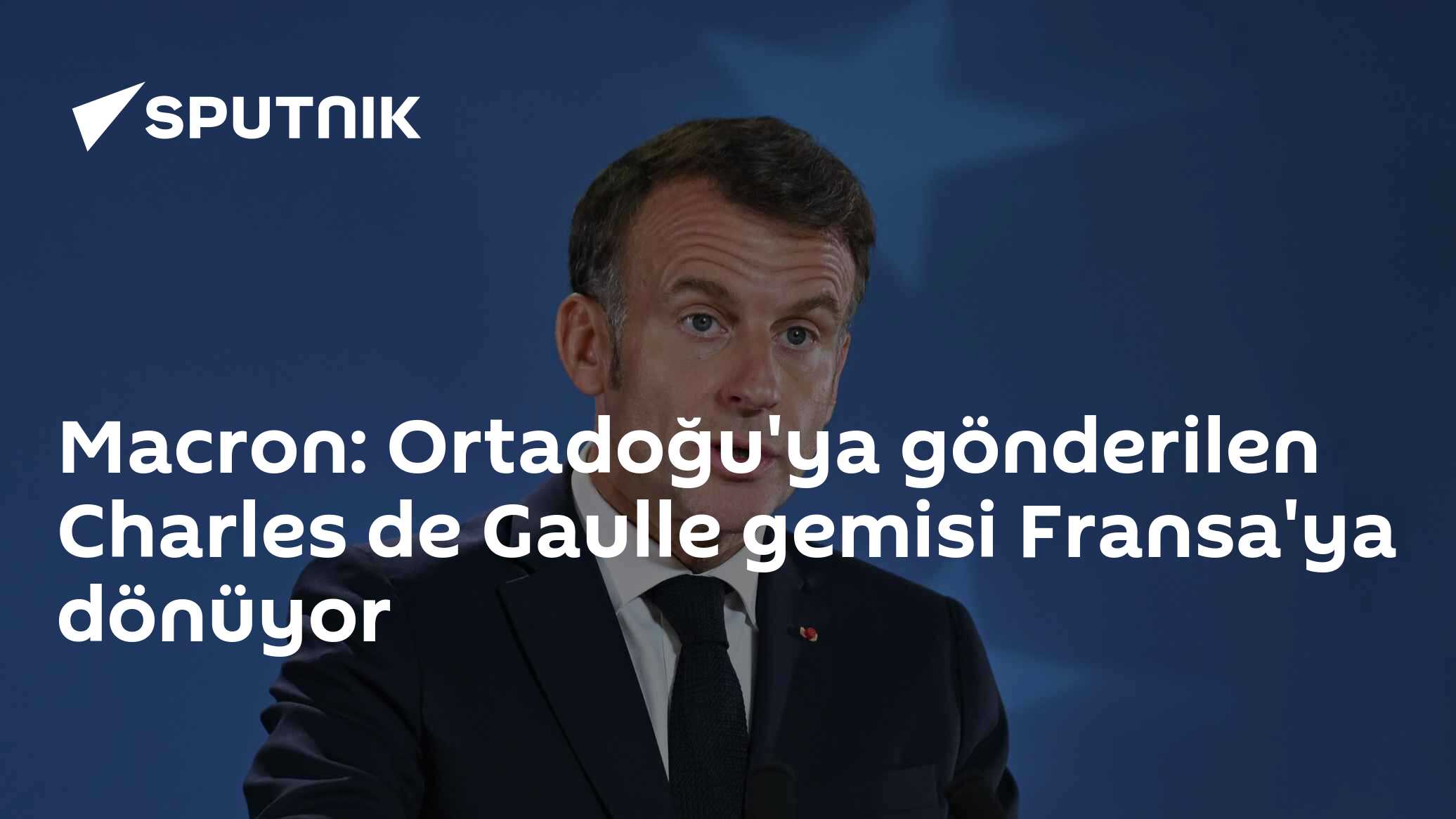Macron: Ortadoğu'ya gönderilen Charles de Gaulle gemisi Fransa'ya dönüyor