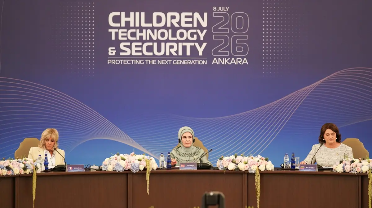 Emine Erdoğan Ankara'da lider eşlerini ağırladı... "Çocuklar, Teknoloji ve Güvenlik" konusu ele alındı