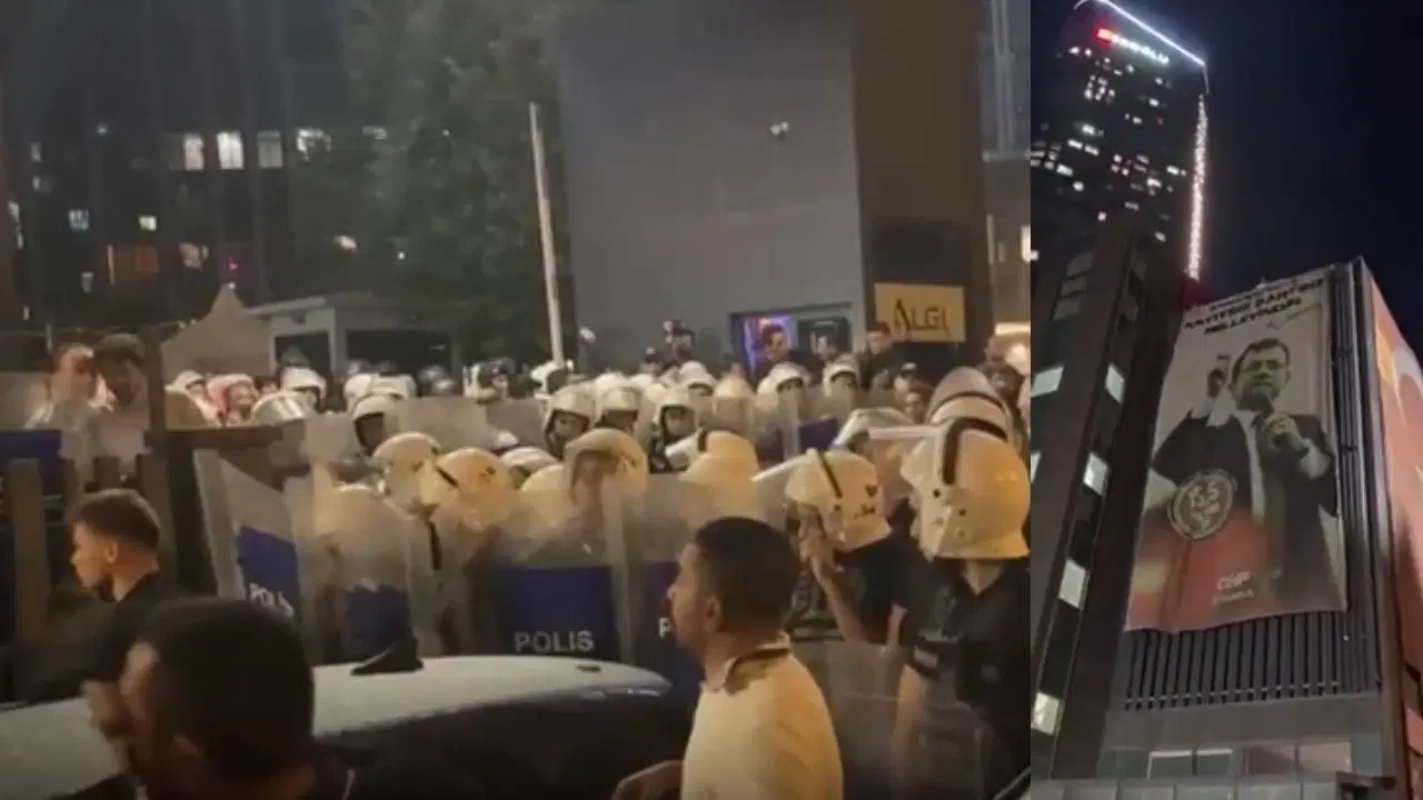 Pankart krizinin ardından polis abluka: CHP İstanbul İl Başkanlığı'na çevik kuvvet girdi