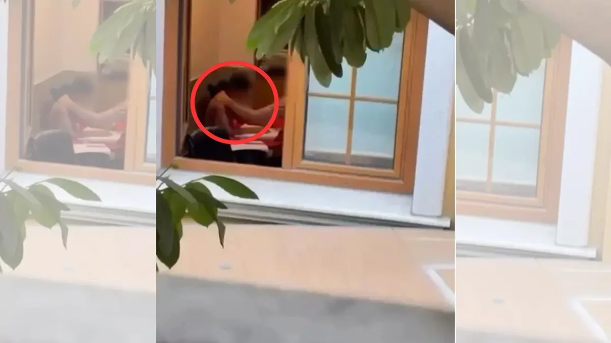 Öğretmen müsveddesi! Skandalı baba anbean kaydetti