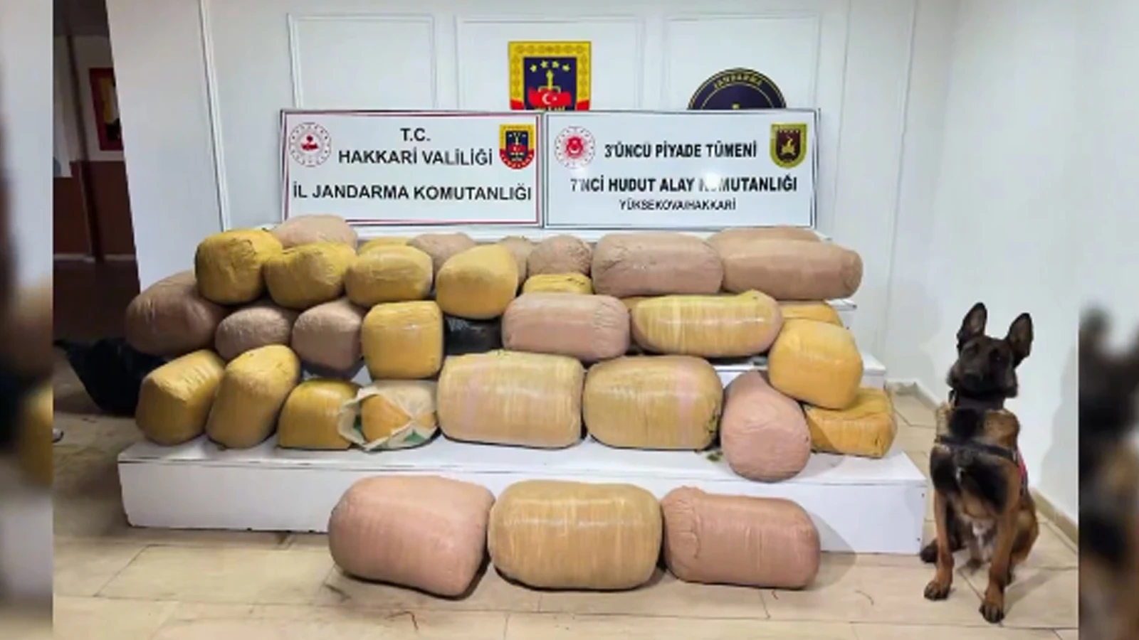 Hakkari'de 626 kilo uyuşturucu ele geçirildi