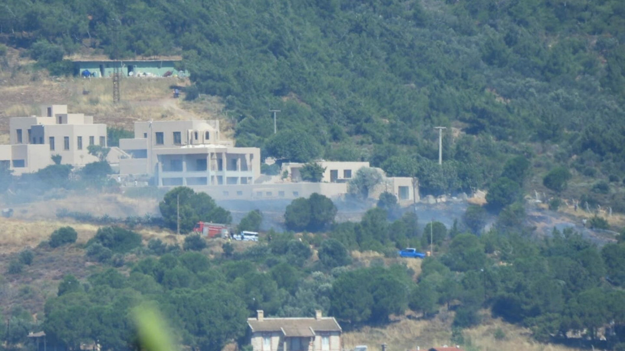 Cunda Adası'nda orman yangını! Büyümeden müdahale edildi