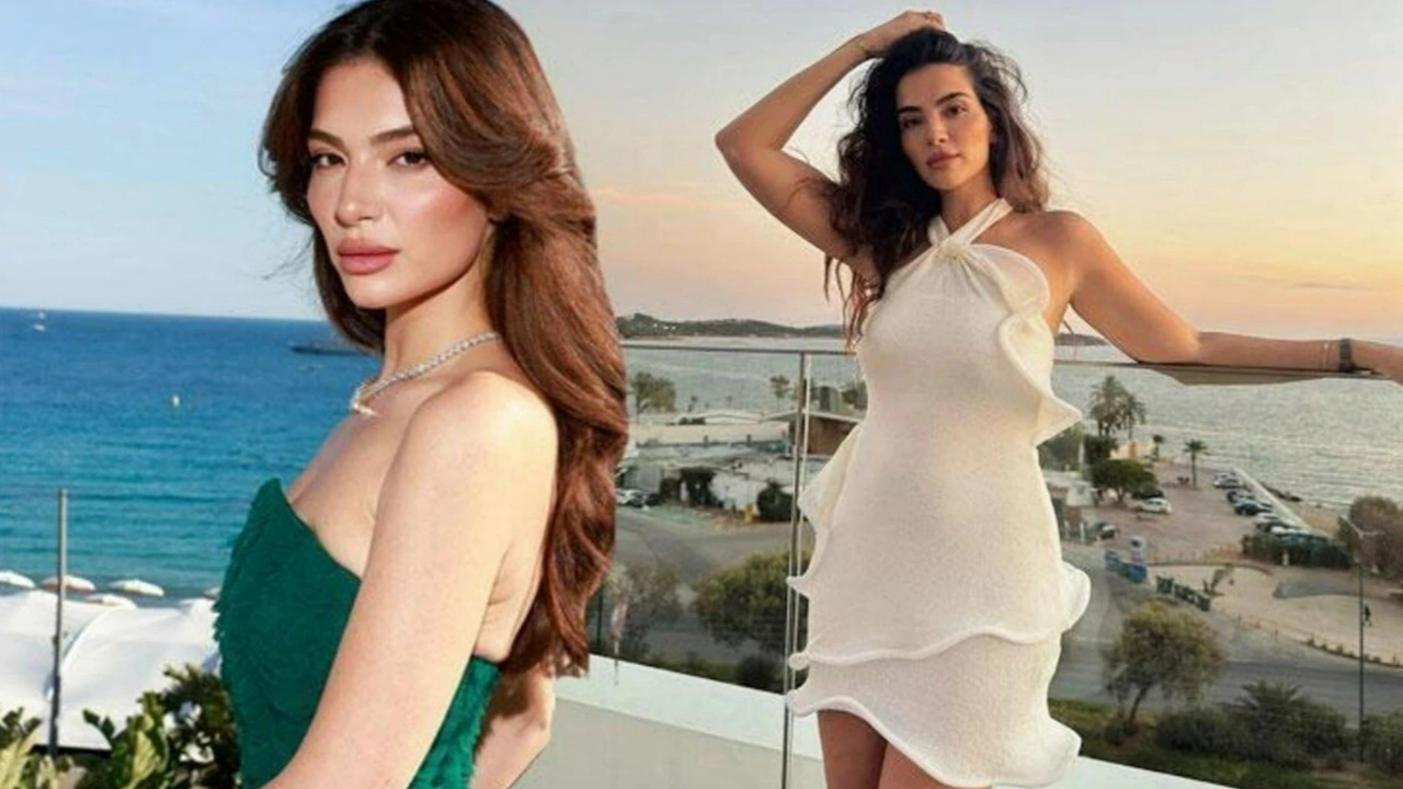 Melisa Aslı Pamuk'un transparan fuşya elbisesi Paris Moda Haftası'na damga vurdu
