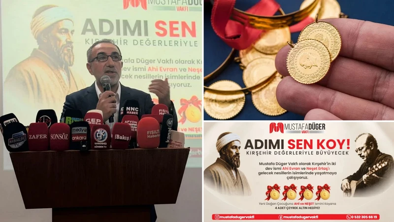 Kırşehir'de eşi benzeri olmayan proje: Bebeklerine bu iki ismi verene dört çeyrek altın