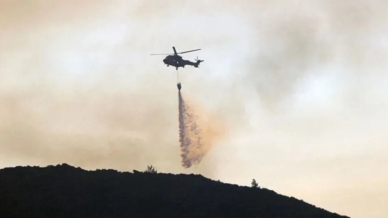 Kütahya'da orman yangınına 7 helikopter ve 4 uçakla müdahale
