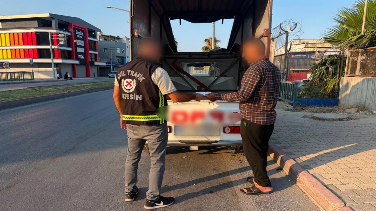 Sosyal medyadaki görüntüler ele verdi: Kamyonet sürücüsüne 13 bin lira ceza
