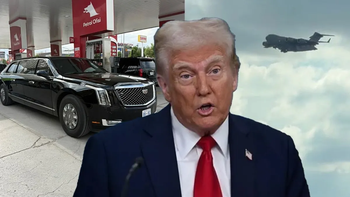 Trump'ın Ankara'da kullanacağı konvoy hazır! Araçlar Türkiye'ye ulaştı