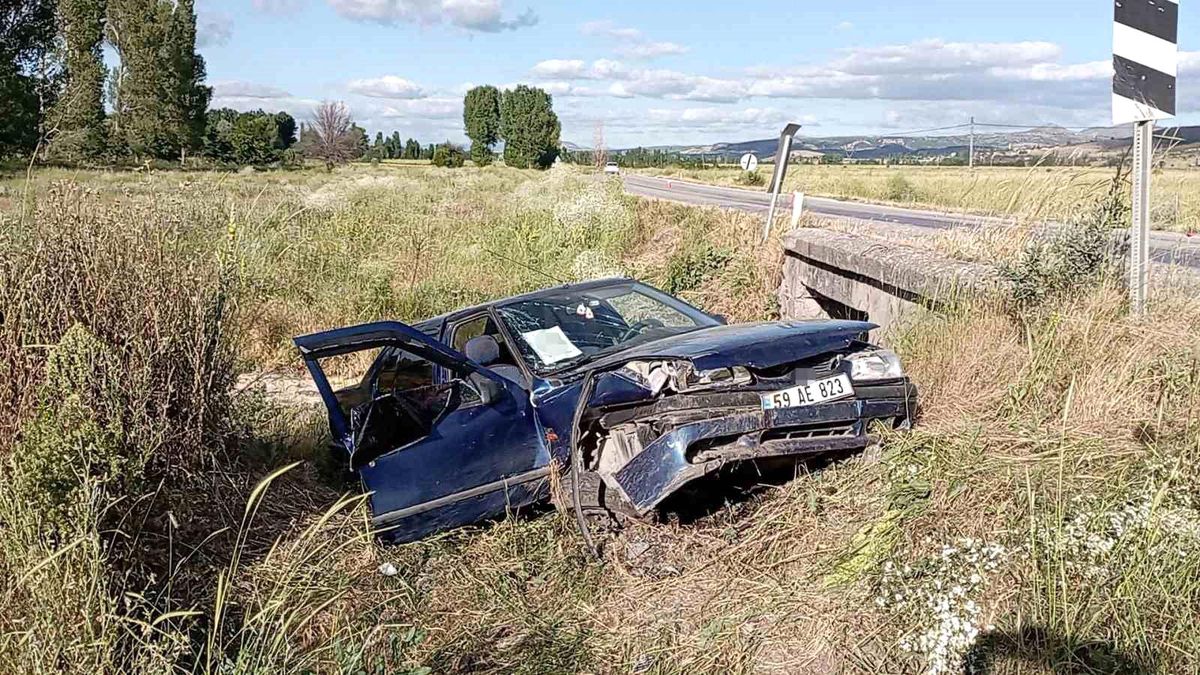 Tokat'ta otomobil şarampole uçtu: 1 ölü, 1 yaralı
