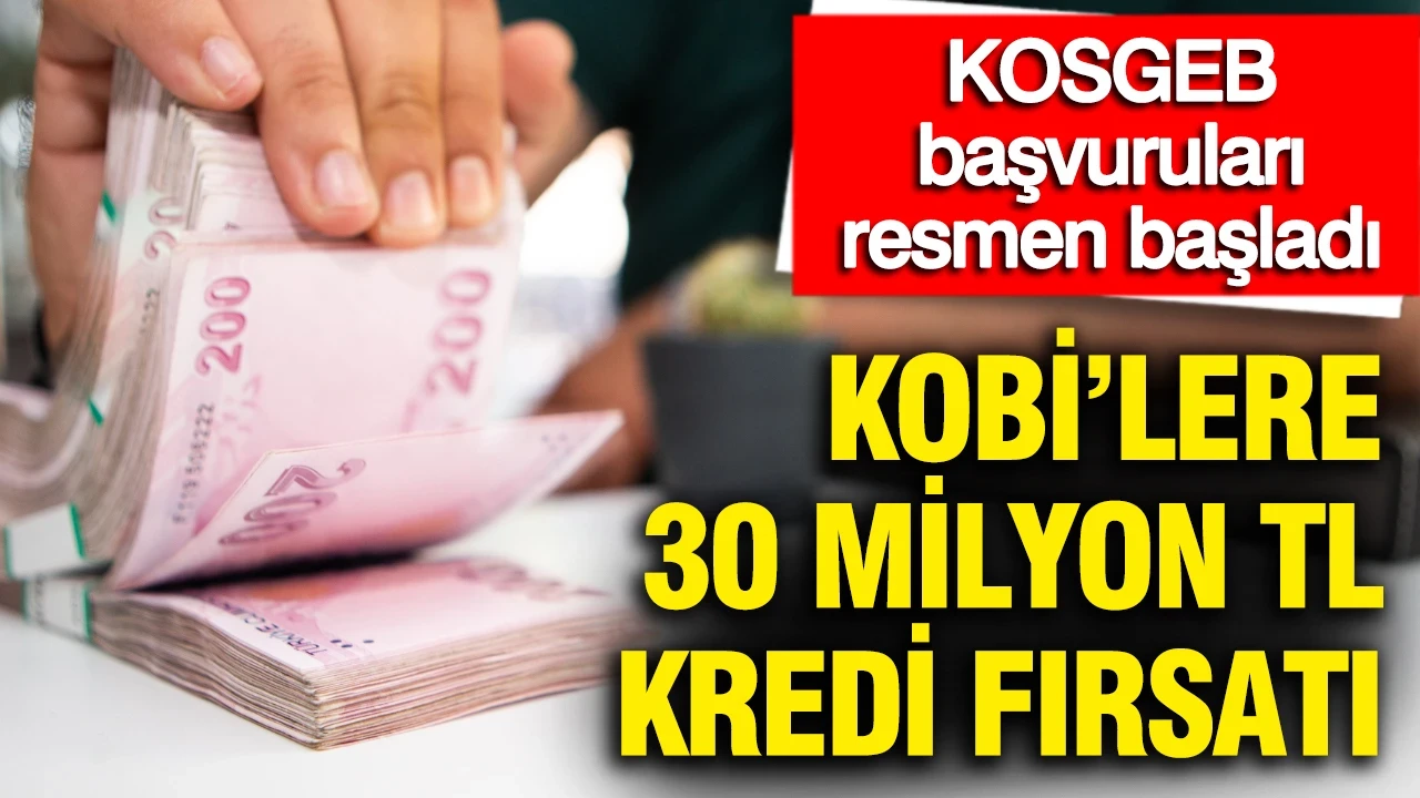 KOBİ'lere 30 milyon TL kredi fırsatı: KOSGEB başvuruları resmen başladı
