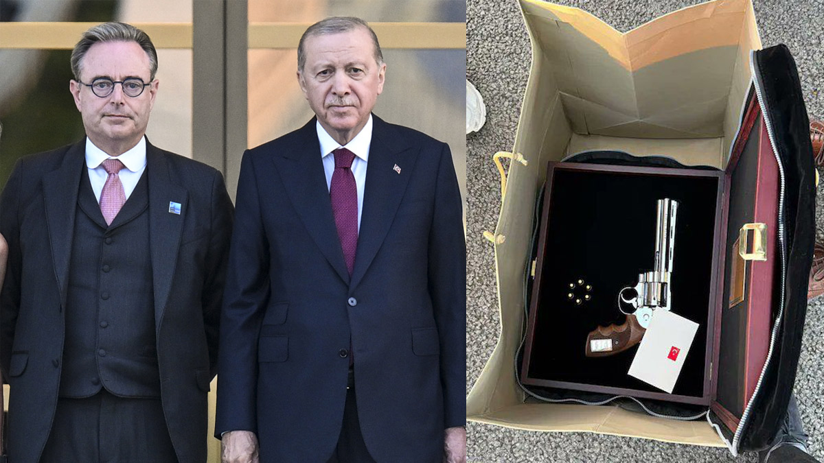 Belçika Başbakanı, Erdoğan'ın hediye ettiği silahı polise teslim etti!