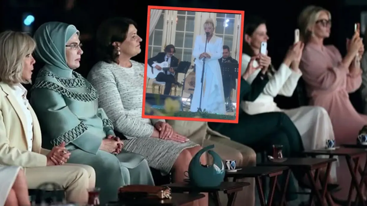 Emine Erdoğan'ın devlet liderleri eşleri yemeğinde Ajda Pekkan konseri