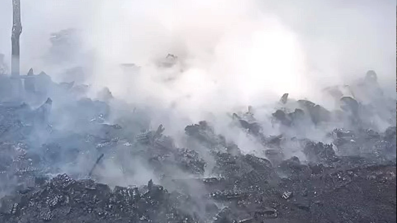 İnegöl'de korkutan anız yangını: 20 dönüm alan kül oldu