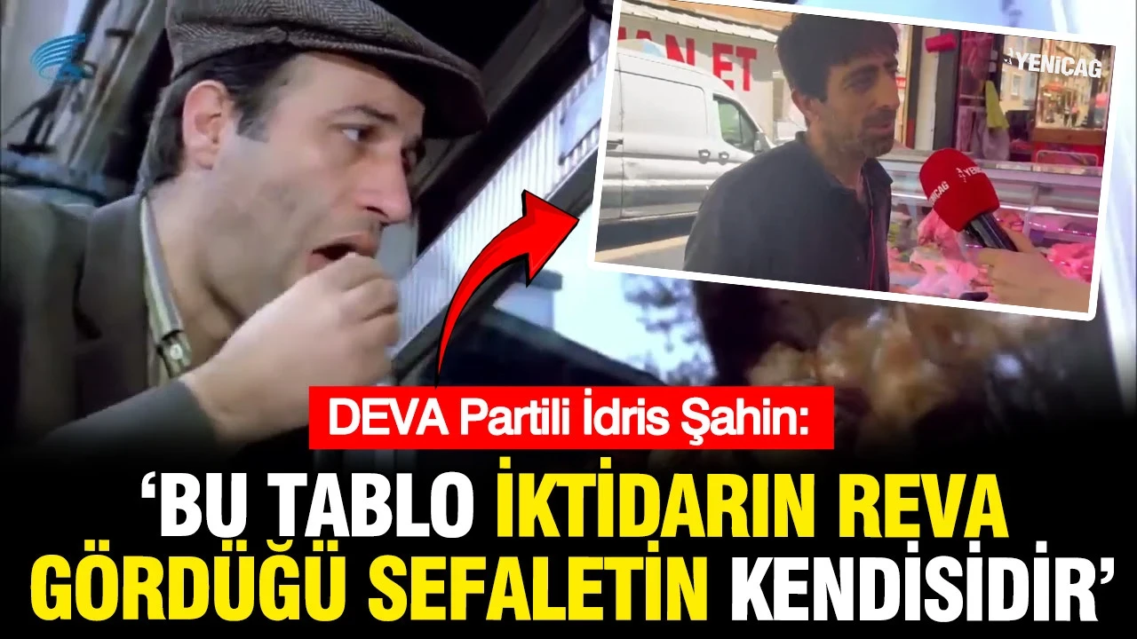 İdris Şahin: Bu tablo, iktidarın bu halka reva gördüğü sefaletin ta kendisidir