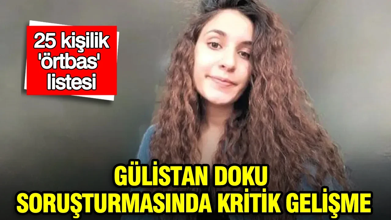 Gülistan Doku soruşturmasında kritik gelişme: 25 kişilik 'örtbas' listesi