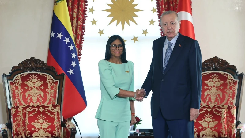Cumhurbaşkanı Erdoğan Venezuela Cumhurbaşkanı Vekili Rodriguez'i ağırladı: Hedef 3 milyar dolarlık ticaret