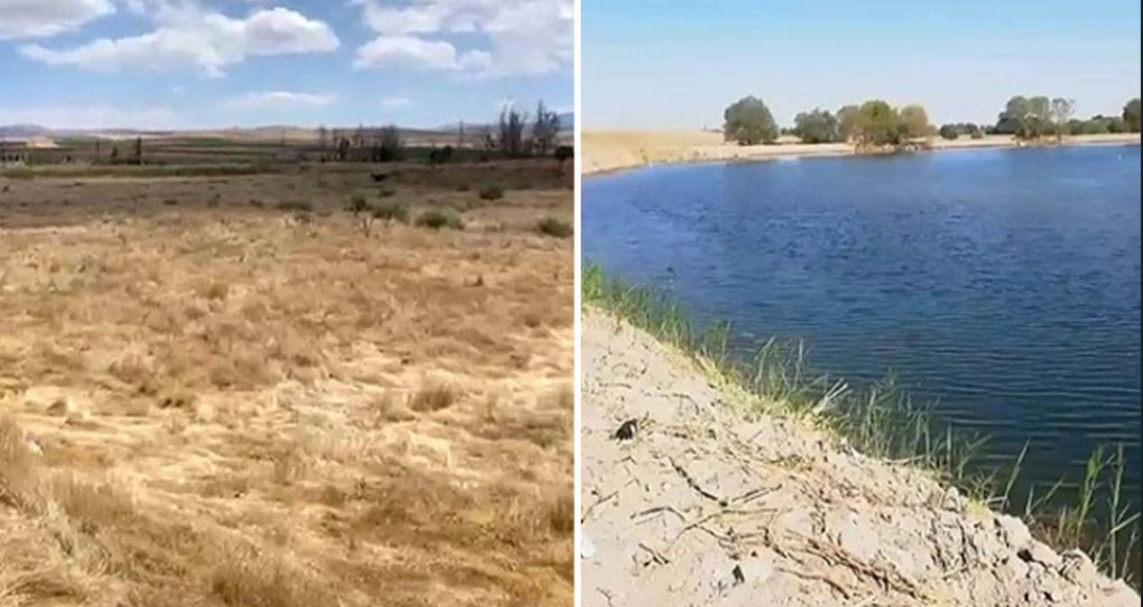 3 yıl önce suyla dolup taşan gölette tek bir damla bile kalmadı