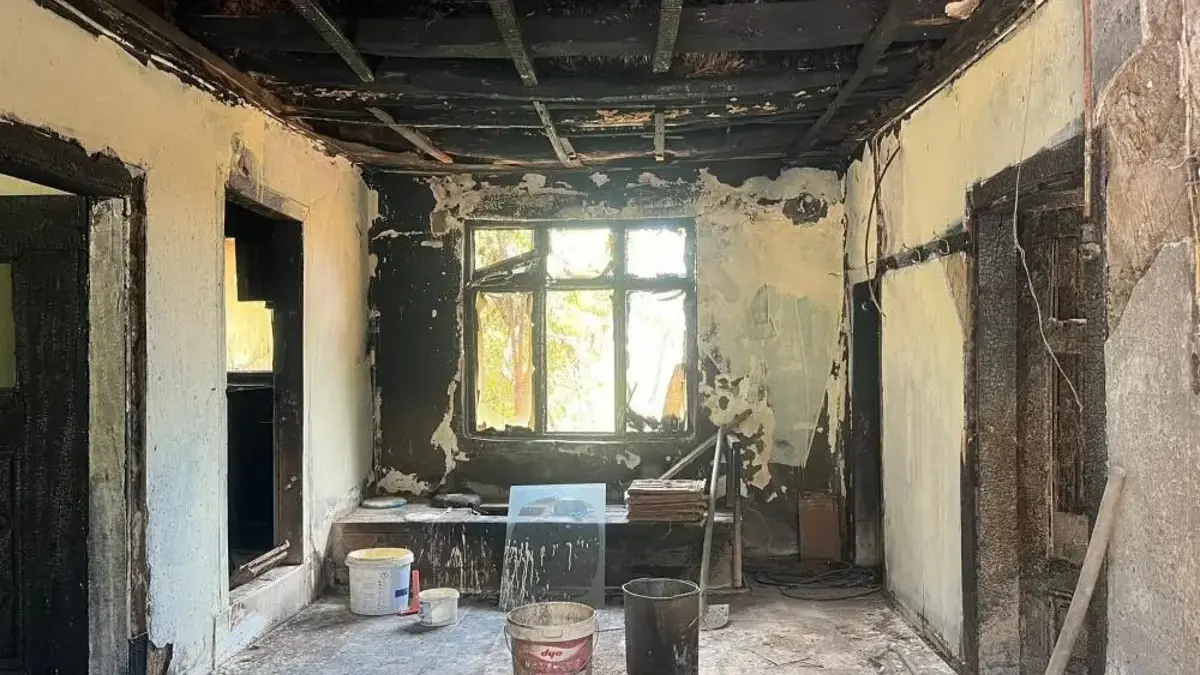 Alevlerin geride bıraktığı acı tablo