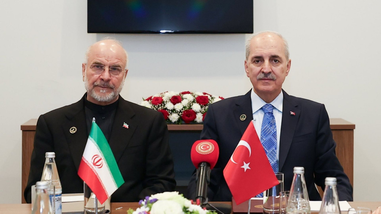 TBMM Başkanı Kurtulmuş, İran Meclis Başkanı Kalibaf ile görüştü