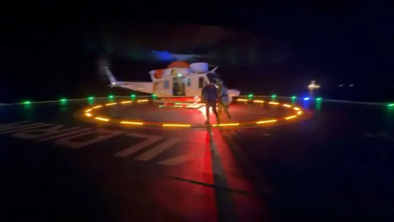 Yıldırım sondaj gemisinde yaralanan çalışan, helikopterle tahliye edildi