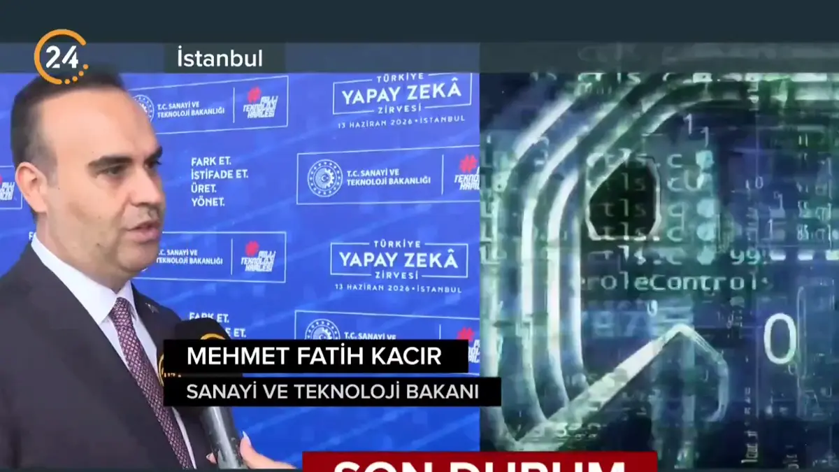 Türkiye'nin Yapay Zeka Eylem Planı açıklandı! Bakan Kacır 24 TV'den duyurdu: 100 bin profesyonel yetiştireceğiz