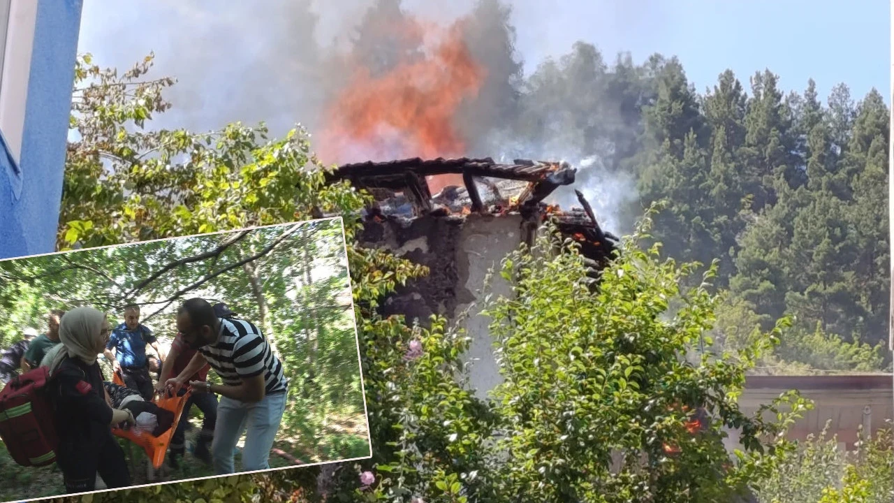 Amasya’da korkutan yangın: İtfaiye ekipleri Elmas nineyi alevlerin içerisinden çekip aldılar