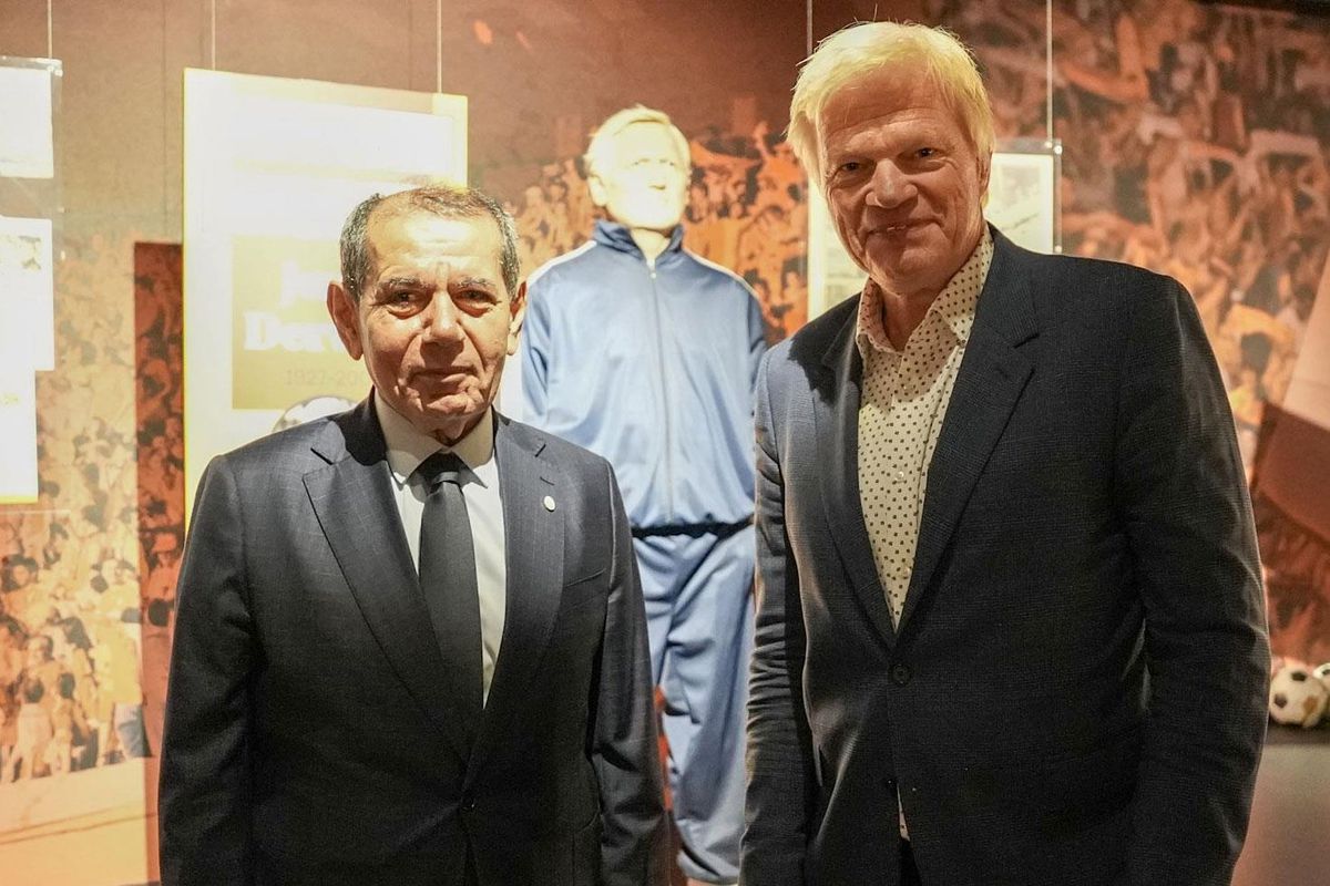 Bayern Münih efsanesi Oliver Kahn'dan Dursun Özbek'e ziyaret