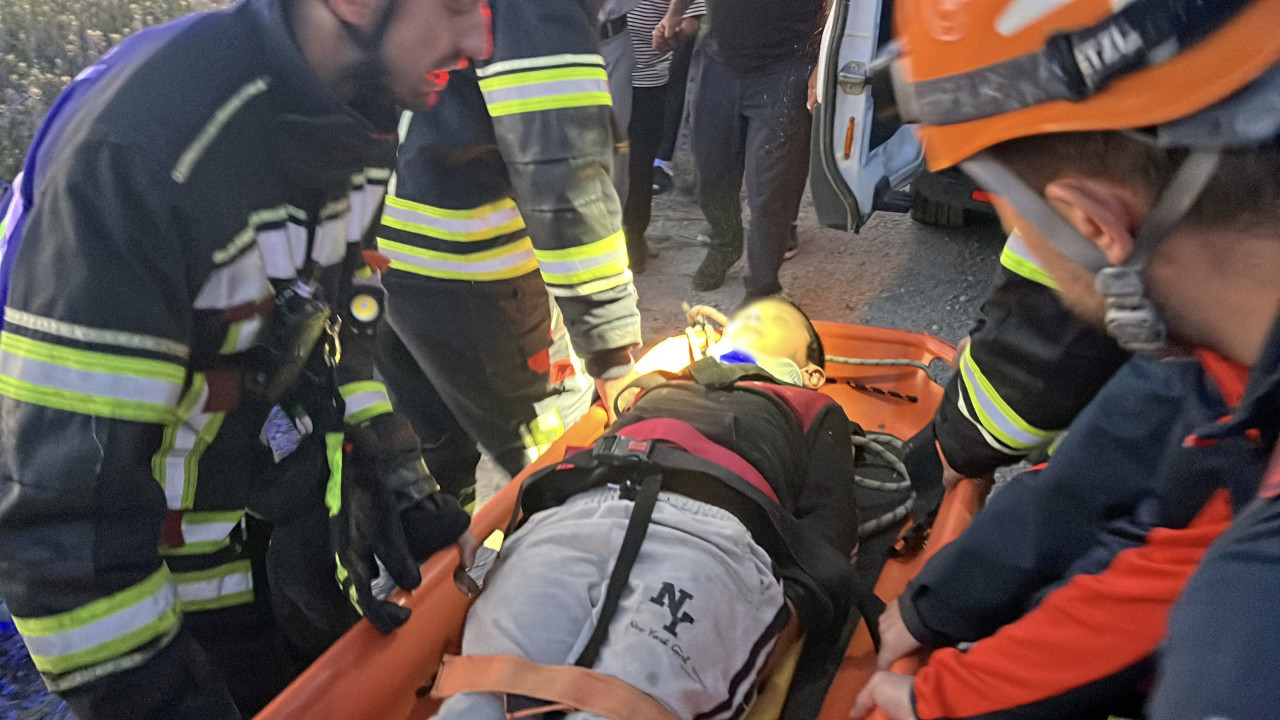 Kayseri'de hareketli dakikalar: Bisikletli çocuk kanala düştü