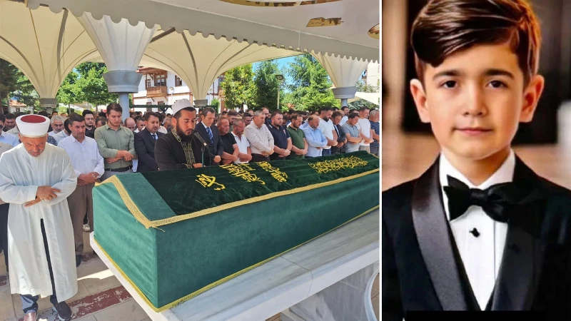 Bisikletiyle bakkala giderken kazada ölen 11 yaşındaki Alper toprağa verildi