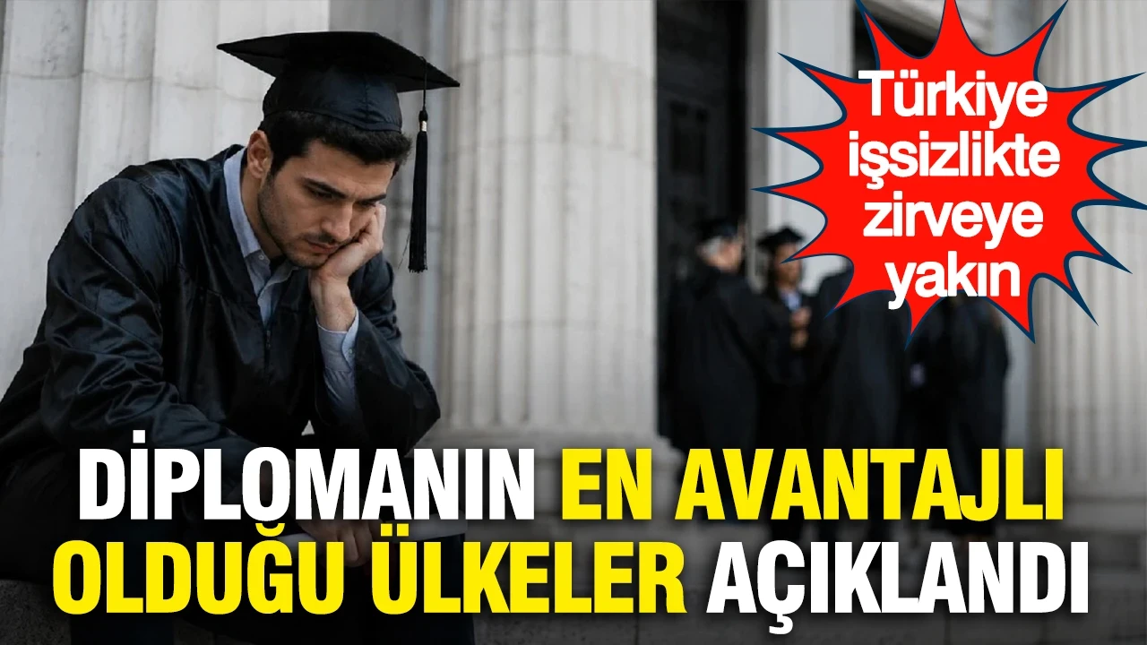 Üniversite diplomasının en avantajlı olduğu ülkeler açıklandı: Türkiye işsizlikte zirveye yakın