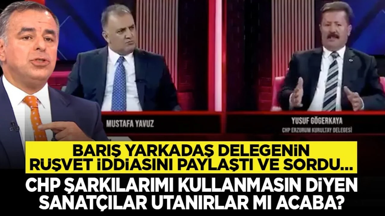 Barış Yarkadaş delegenin rüşvet iddiasını paylaştı ve sordu… “CHP şarkılarımı kullanmasın diyen sanatçılar utanırlar mı acaba?”