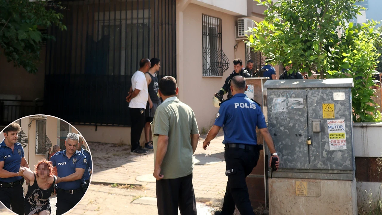 Antalya’da korku dolu anlar: Kadın evini ateşe verip kapıyı kilitledi