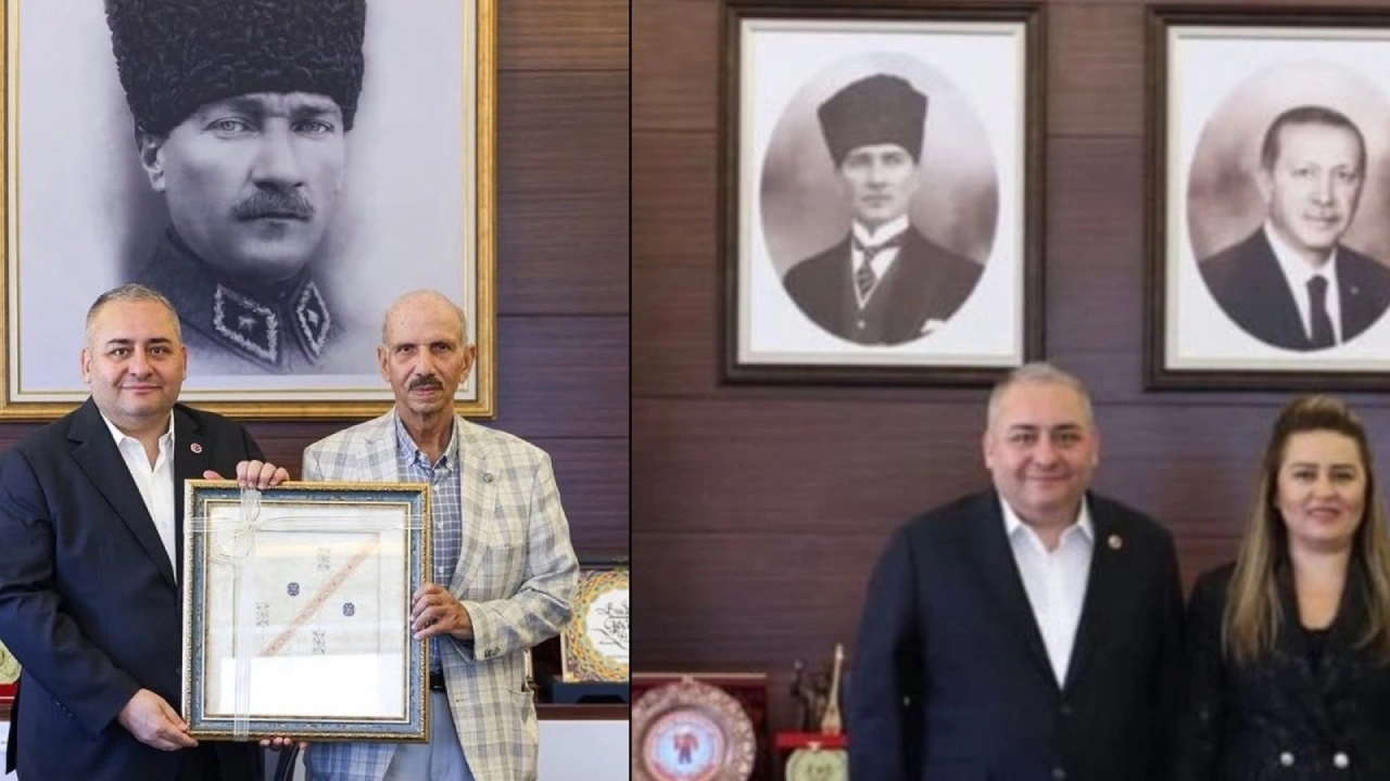 Mesut Özarslan AKP'ye geçince makamındaki Atatürk portresi de küçüldü