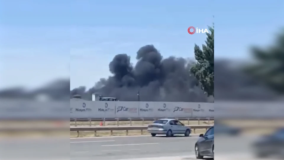 Gölbaşı’nda Sanayi Bölgesinde Yangın Paniği