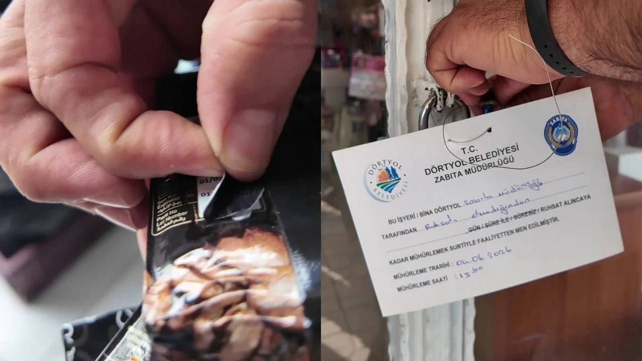 Son kullanma tarihi geçen ürünlerin üzerlerini siyah bantla kapattı! İşletme sahibinden pişkin savunma