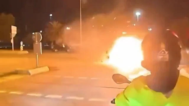 Maltepe Sahil Yolu'nda çarpışan otomobil alev topuna döndü: 2'si ağır 4 yaralı
