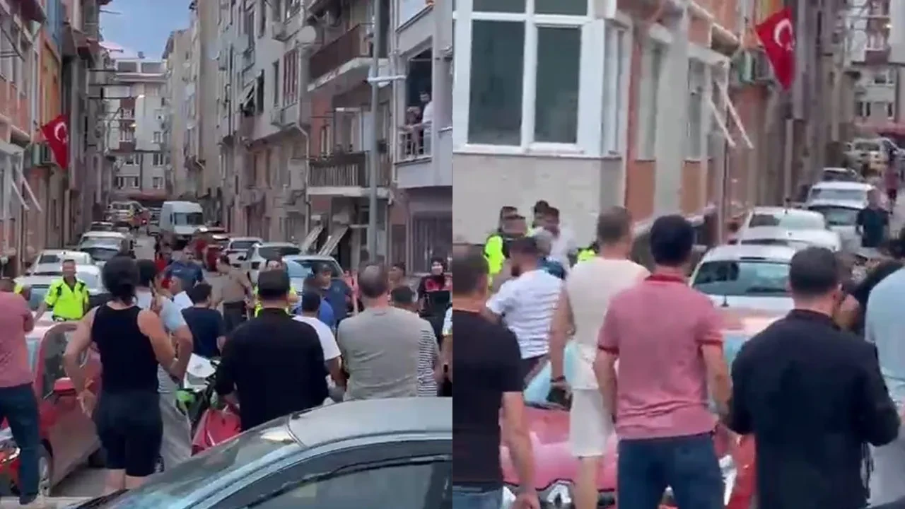 Edirne'de mahalle savaş alanına döndü: İki aile arasındaki kavgayı polis güçlükle ayırdı!