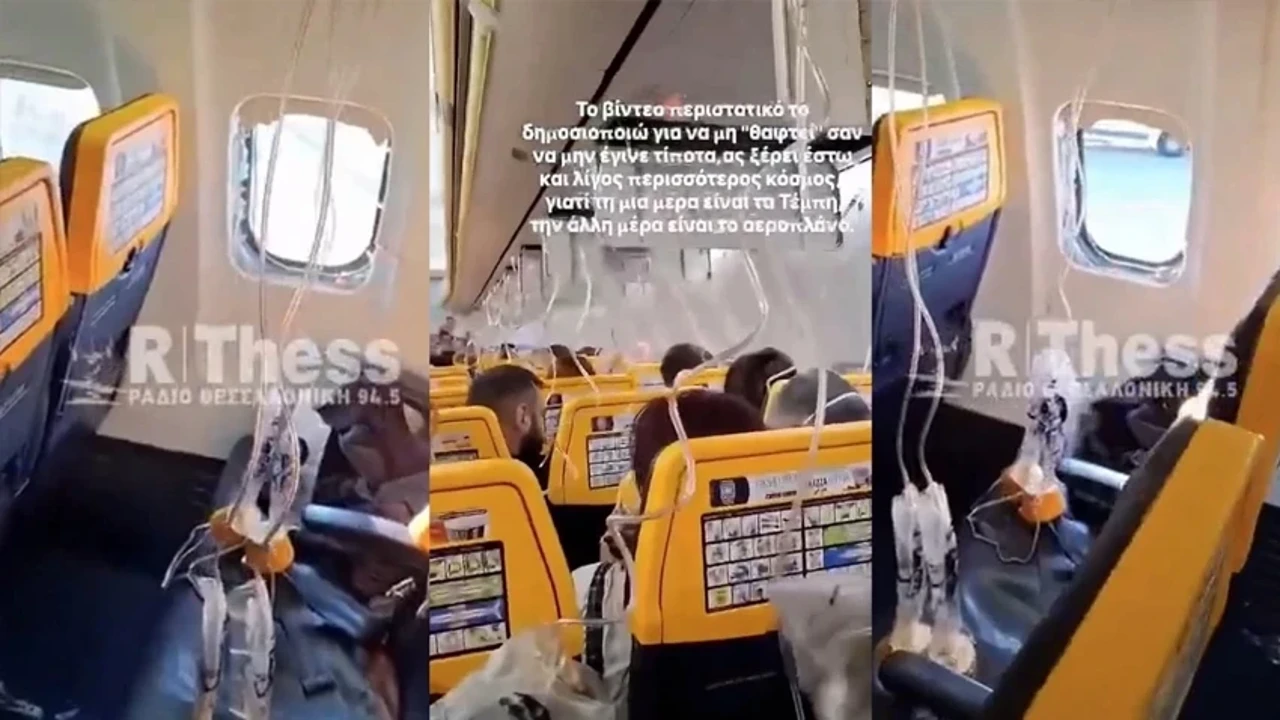 Uçakta feci olay: Yolcu camdan dışarı çekildi