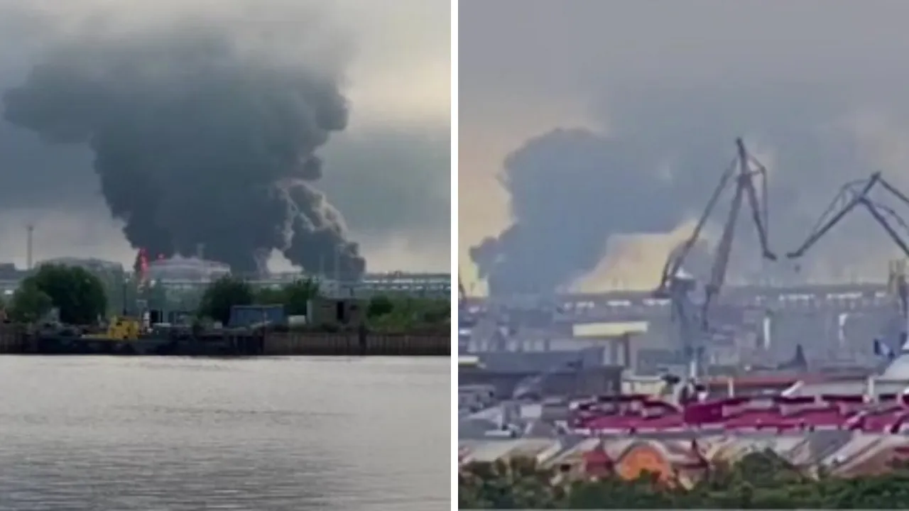 Rusya-Ukrayna krizini tırmandıracak hamle! St. Petersburg'da petrol terminali vuruldu