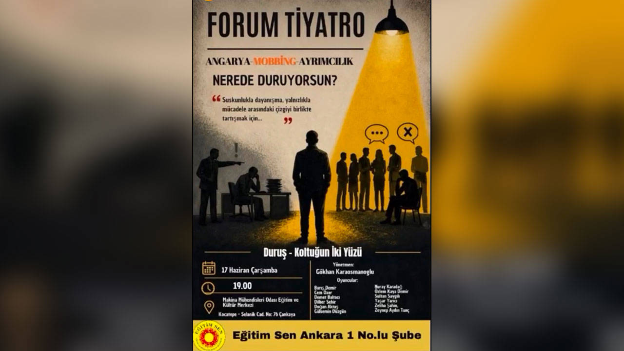 Eğitimde angarya iş ve mobbing sahneye taşınacak