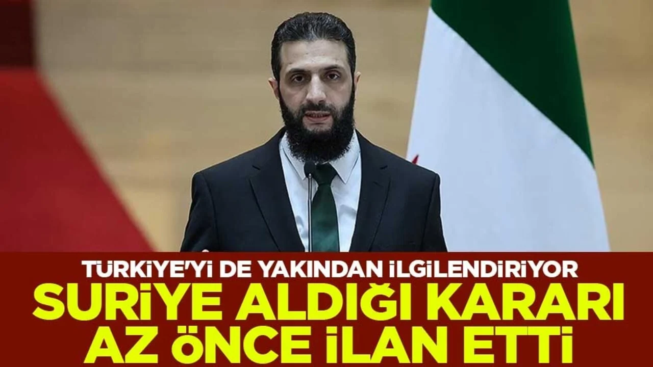 Suriye aldığı kararı az önce duyurdu! Türkiye'yi de yakından ilgilendiriyor